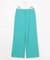 コットンサテンクロップド丈ワイドストレート パンツ