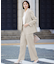 【セットアップ対応・接触冷感・洗える】リネンライクシンセティックワイドストレート パンツ