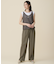 【セットアップ対応】リネンライクシンセティックワイドストレート パンツ