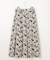 【洗える】リネンライクフラワープリント スカート