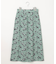 【洗える】リネンライクフラワープリント スカート