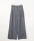 【洗える】コットンリネンシャンブレーワイドストレート パンツ