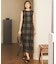 【再入荷・昨年ご好評】ブロンズチェックジャガード ワンピース