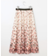 【洗える】グラデーションペタルプリント スカート