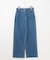 【洗える】ウスカルデニムワイドストレート パンツ