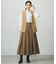 【洗える】ニットファー ジレ