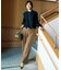 【SHIHOさん着用・新色追加・定番人気】TRギャバ裏起毛ワイド パンツ