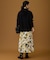 【SHIHOさん着用】アートタッチフラワープリント スカート
