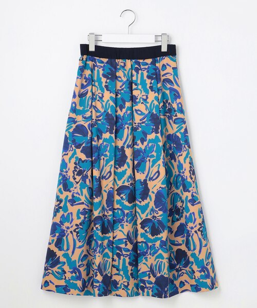 SHIHOさん着用】アートタッチフラワープリント スカート｜ジユウクの