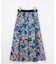 【SHIHOさん着用】アートタッチフラワープリント スカート
