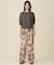 ボタニカルプリントドロスト パンツ