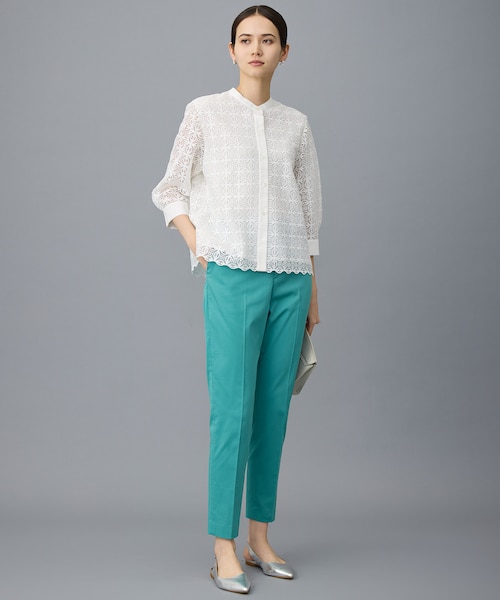 ジオメトリックレース ブラウス｜ジユウクの通販｜&mall（アンドモール