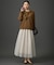 【SHIHOさん着用・軽やかに揺れる・上品】シアープリーツ スカート