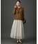 【SHIHOさん着用・軽やかに揺れる・上品】シアープリーツ スカート