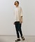 【BEIGE、ecru/WEB限定・洗える】RIB BOTTOMS / ウエストゴムストレッチリブパンツ
