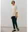 【BEIGE、ecru/WEB限定・洗える】RIB BOTTOMS / ウエストゴムストレッチリブパンツ