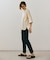 【BEIGE、ecru/WEB限定・洗える】RIB BOTTOMS / ウエストゴムストレッチリブパンツ