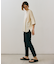 【BEIGE、ecru/WEB限定・洗える】RIB BOTTOMS / ウエストゴムストレッチリブパンツ