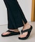 【BEIGE、ecru/WEB限定】RIB BOTTOMS / ウエストゴムストレッチリブフレアパンツ