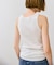 【BEIGE、ecru/WEB限定・洗える】RIB TOPS /  コットンシルクアメリカンスリーブトップス