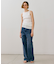 【BEIGE、ecru/WEB限定・洗える】RIB TOPS /  コットンシルクアメリカンスリーブトップス