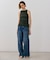 【BEIGE、ecru/WEB限定・洗える】RIB TOPS /  コットンシルクアメリカンスリーブトップス