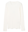 【BEIGE、ecru/WEB限定・洗える】RIB TOPS /  コットンシルクロングスリーブトップス