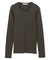 【BEIGE、ecru/WEB限定・洗える】RIB TOPS /  コットンシルクロングスリーブトップス