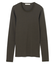 【BEIGE、ecru/WEB限定・洗える】RIB TOPS /  コットンシルクロングスリーブトップス