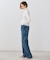 【BEIGE、ecru/WEB限定・洗える】RIB TOPS /  コットンシルクハイネックトップス