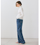 【BEIGE、ecru/WEB限定・洗える】RIB TOPS /  コットンシルクハイネックトップス