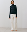 【BEIGE、ecru/WEB限定・洗える】RIB TOPS /  コットンシルクハイネックトップス