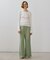 【BEIGE、ecru/WEB限定・洗える】LOOP BACK / コットンワイドストレートパンツ