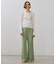 【BEIGE、ecru/WEB限定・洗える】LOOP BACK / コットンワイドストレートパンツ