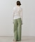【BEIGE、ecru/WEB限定・洗える】LOOP BACK / コットンワイドストレートパンツ