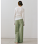 【BEIGE、ecru/WEB限定・洗える】LOOP BACK / コットンワイドストレートパンツ