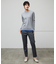 【洗える】POMPE / ウールカシミヤ配色リブクルーネック