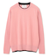 【洗える】POMPE / ウールカシミヤ配色リブクルーネック