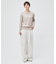 【洗える】POMPE / ウールカシミヤ配色リブクルーネック