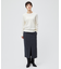 【洗える】WILLOW / アシンメトリーレースクルーネックニット