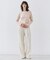 【洗える】WILLOW / アシンメトリーレースクルーネックニット
