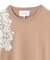 【洗える】WILLOW / アシンメトリーレースクルーネックニット