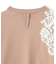 【洗える】WILLOW / アシンメトリーレースクルーネックニット