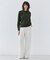 【洗える】WILLOW / アシンメトリーレースクルーネックニット