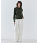 【洗える】WILLOW / アシンメトリーレースクルーネックニット
