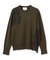 【洗える】WILLOW / アシンメトリーレースクルーネックニット