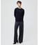 【洗える】WILLOW / アシンメトリーレースクルーネックニット