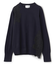 【洗える】WILLOW / アシンメトリーレースクルーネックニット