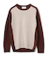 【WEB限定・洗える】ROGAN / バイカラーウールクルーネックニット