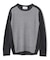 【WEB限定・洗える】ROGAN / バイカラーウールクルーネックニット